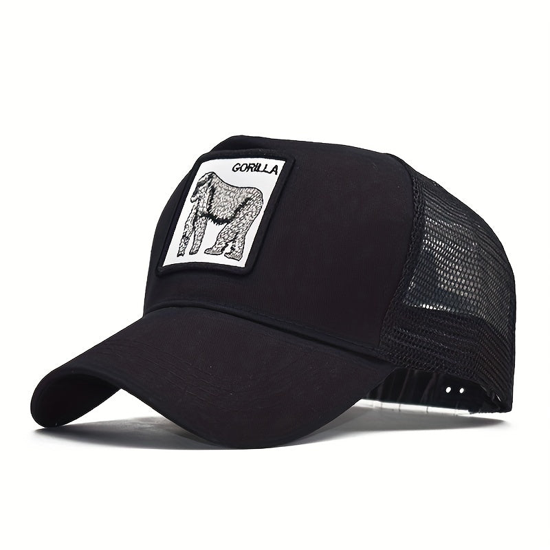 Unisex Breathable Baseball Cap with Animal Embroidery