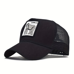 Unisex Breathable Baseball Cap with Animal Embroidery