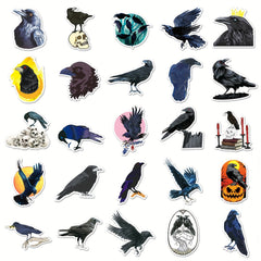 50pcs Cartoon Crow Graffiti Stickers Laptop Helmet Cup DIY Journal Sticker Bag