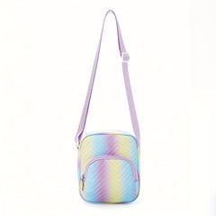 Sweet Gradient Mini Crossbody Bag Rainbow Girl Diagonal Bag Adjustable Strap