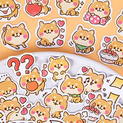 45pcs Shiba Inu Boxed Stickers for Scrapbooking and Crafts
