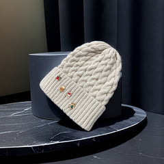 Men's Thickened Warm Knitted Hat Christmas Beanie Hat Outdoor Coldproof Warm Hat