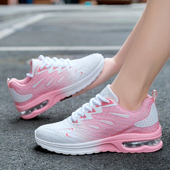 Women's Sporty Running Shoes Ombre Lace-Up Sneakers With Air Cushion