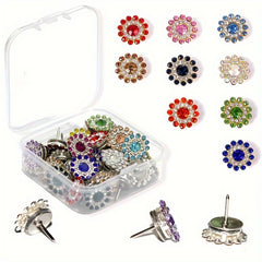 30 Creative Sparkly Sunflower Thumbtacks for Photo Wall Decor