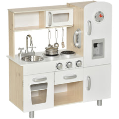 Wooden Pretend Play Toy Kitchen Cooking Set for Boys Girls