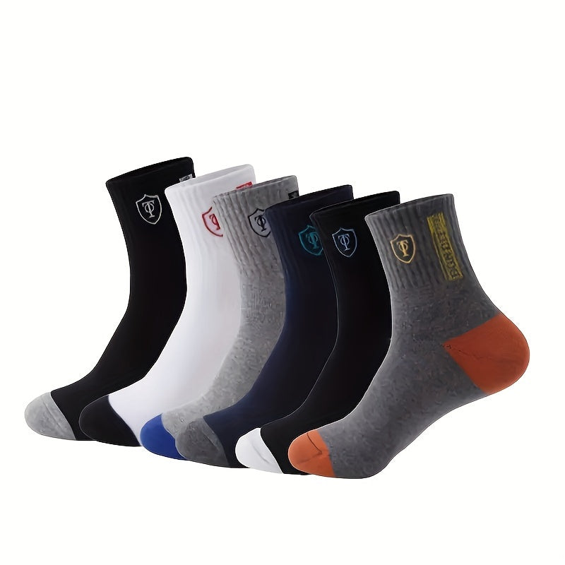 Men's Mid Crew Sport Socks - Comfy Breathable Socks for Basketball Training