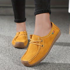 Women's Comfy Slip On Suede Loafers Non Slip Flats