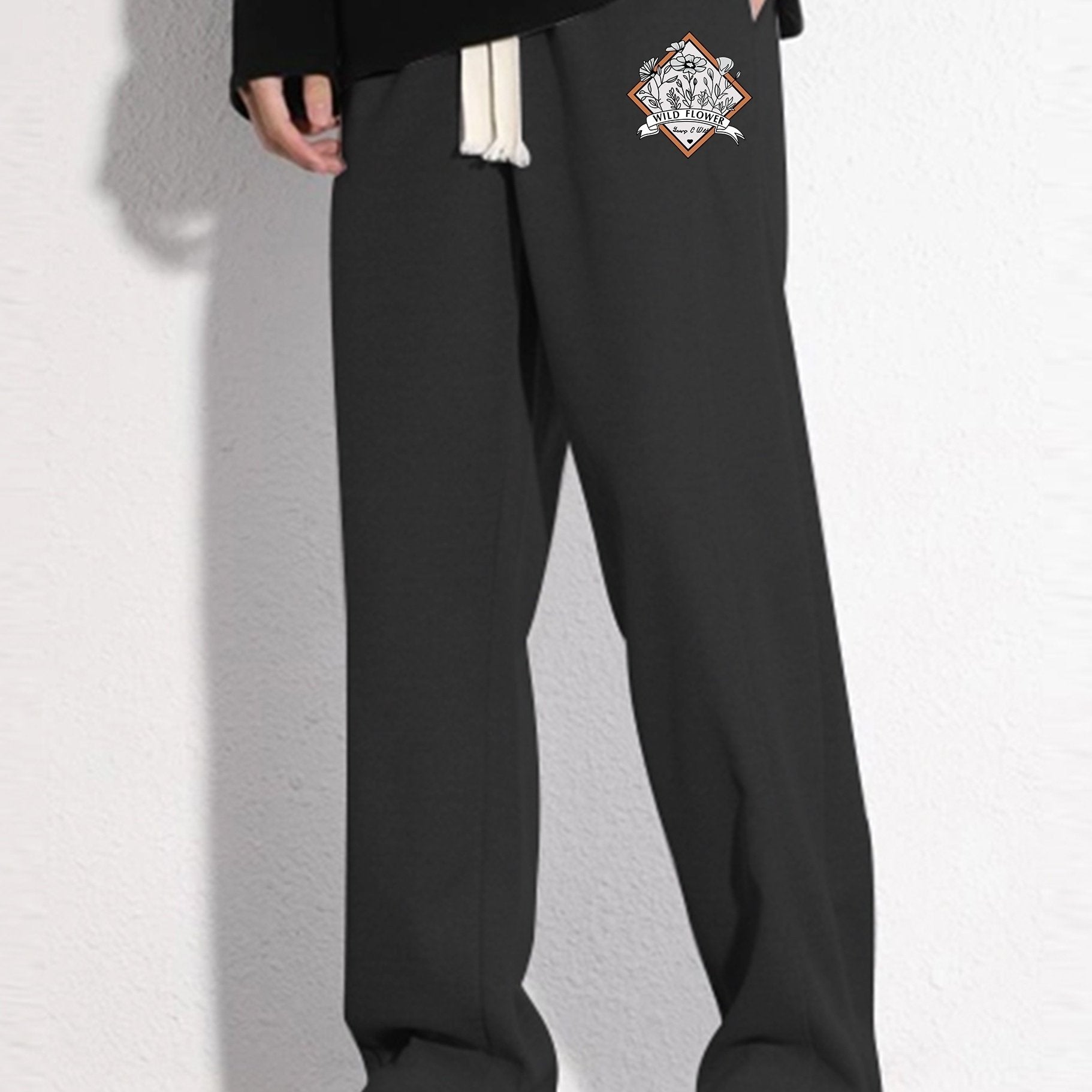 Floral Print Joggers Men's Casual Stretch Waist Sweatpants