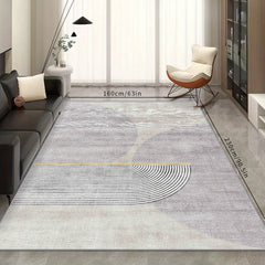 Modern Nordic Area Rug Large Non Slip TPR Backing Living Room Sofa Mat