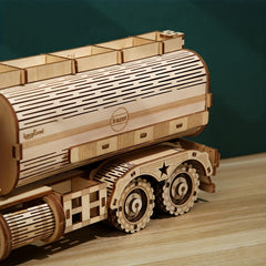 DIY Tanker Puzzle Toy Kids Gift Wooden 3D Piggy Bank