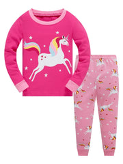 Girls Unicorn Long Sleeve Pajama Set