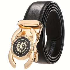Men's Automatic Buckle Cowhide Leather Belt