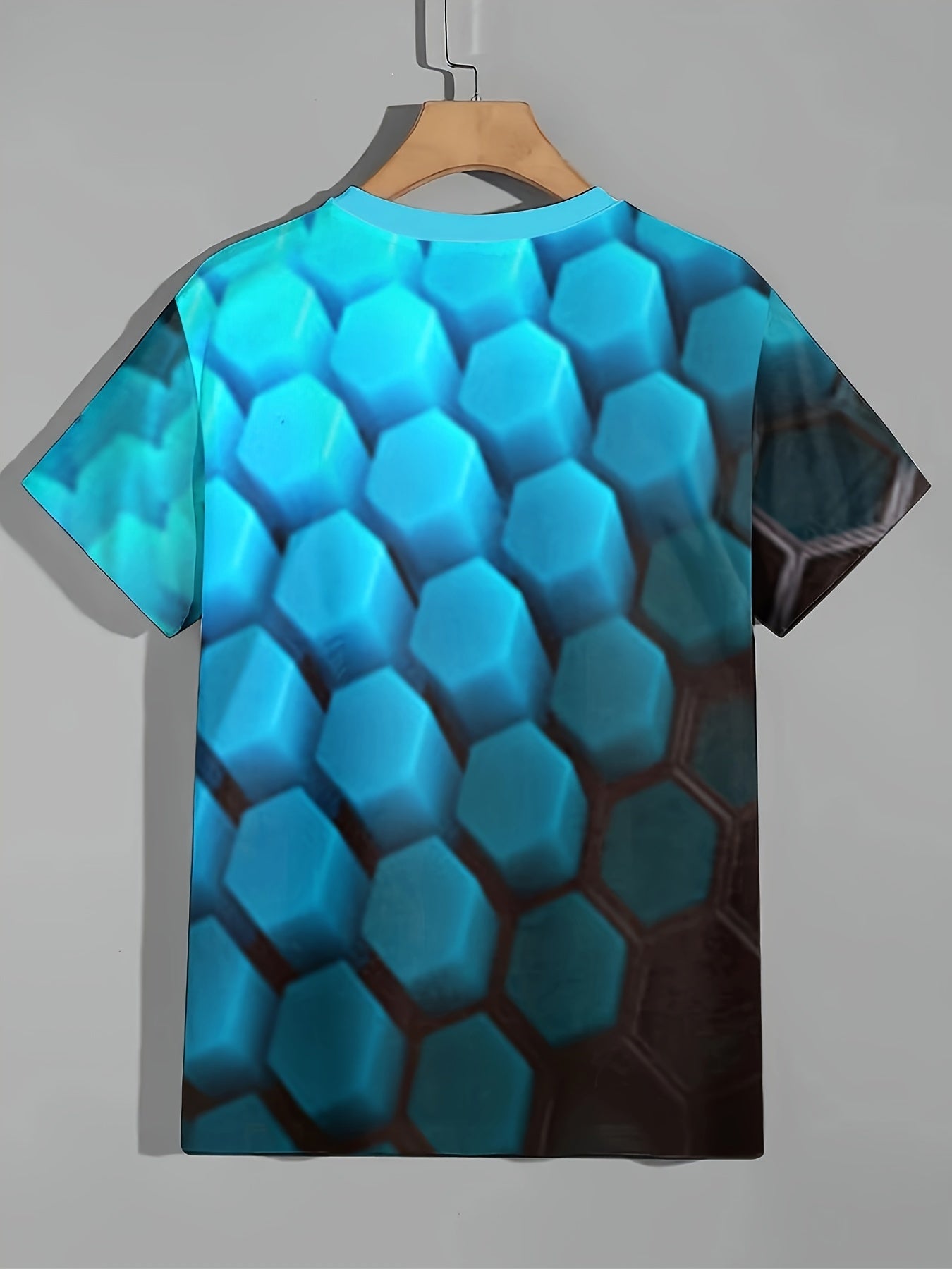 Geo 3D Print Boy's T shirt Short Sleeve Summer Comfort Top