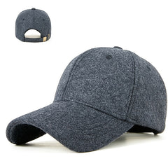Wool Plus Size Baseball Cap Plus Velvet Cap Autumn And Winter Mens