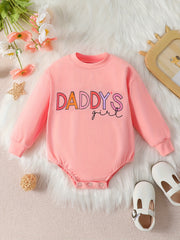 Daddy's Girl Triangle Romper Long Sleeve Cotton Baby Onesie Bodysuit