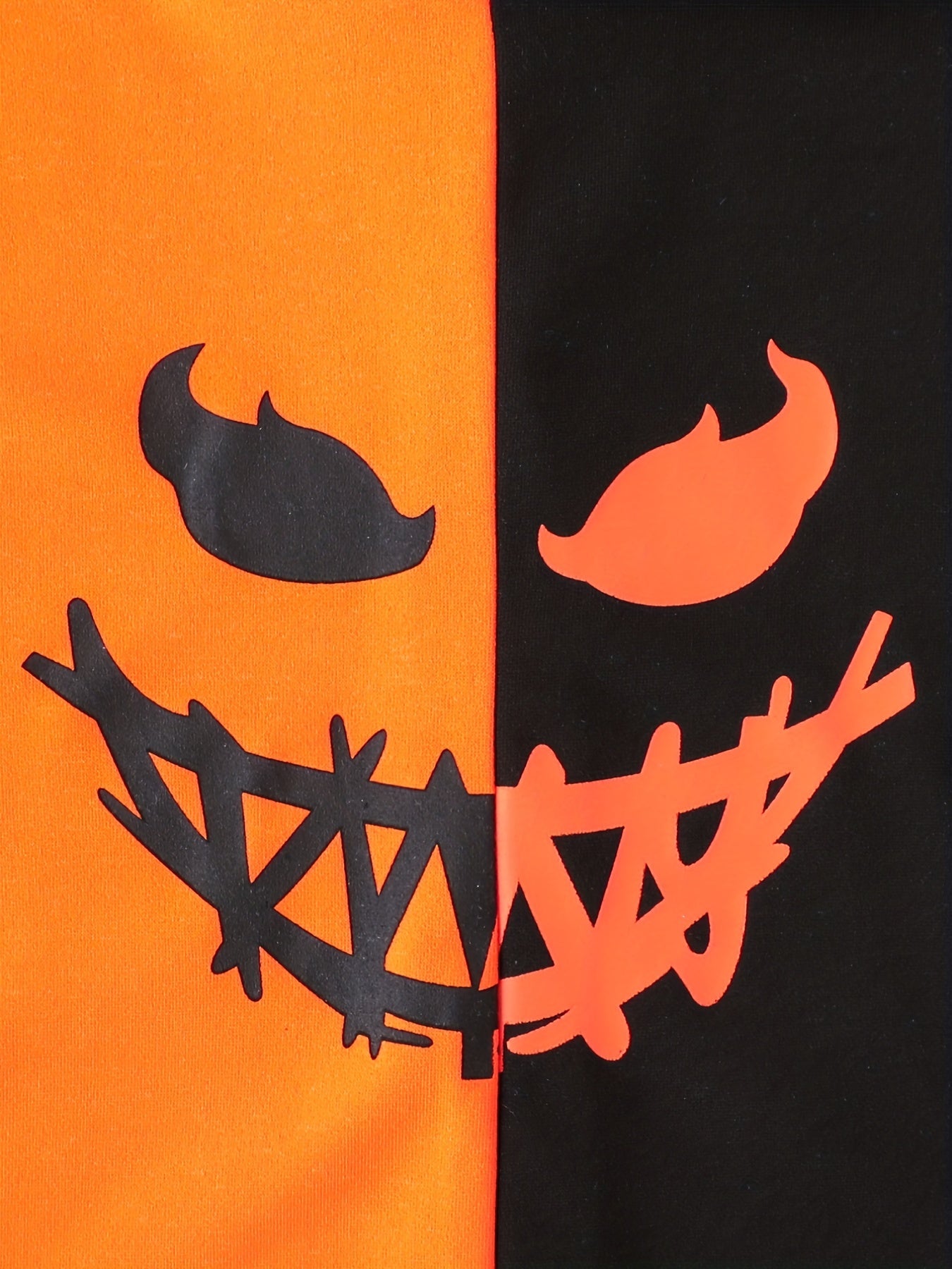 Boys' Halloween Patchwork Hoodie Sweatshirt