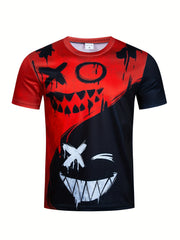 Men's Grimace Print Sports T-shirt & Active Shorts Set