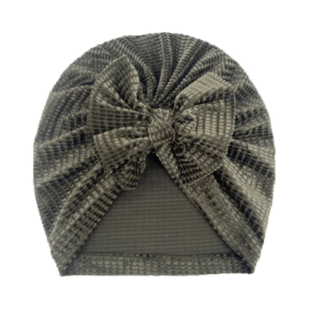 Waffle Bow Baby Hat for 0-3 Years Old