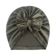 Waffle Bow Baby Hat for 0-3 Years Old