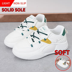 Women's Soft Sole Lace-Up Skate Shoes Lightweight Sneakers