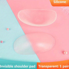 Invisible Silicone Shoulder Pads Soft Non slip Self adhesive Bra Strap Cushions