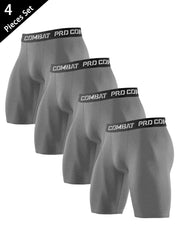 Men's High Elastic Compression Shorts for Sports Gym Running