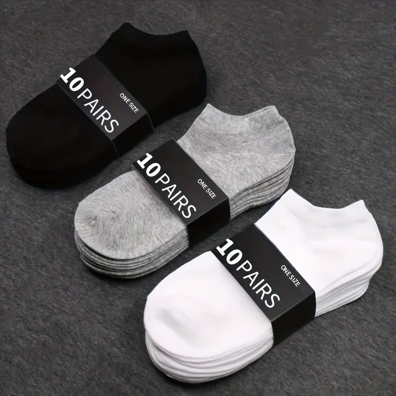 30 Pairs Women's Low Cut Ankle Socks Soft & Lightweight Solid Stockings