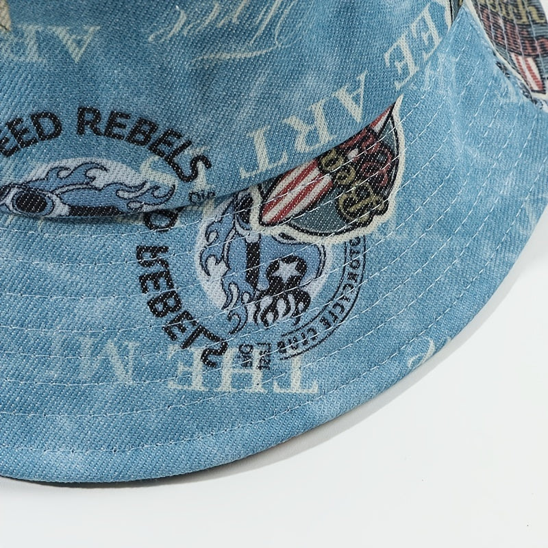 Denim Bucket Hat Lightweight Cloche Hats Men Unisex Basin Cap