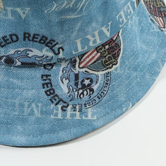 Denim Bucket Hat Lightweight Cloche Hats Men Unisex Basin Cap