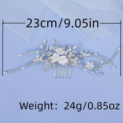 Bridal Wedding Hair Comb with Faux Pearls