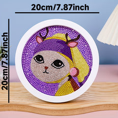 Kids' Diamond Painting DIY Kit w/ Round Photo Frame