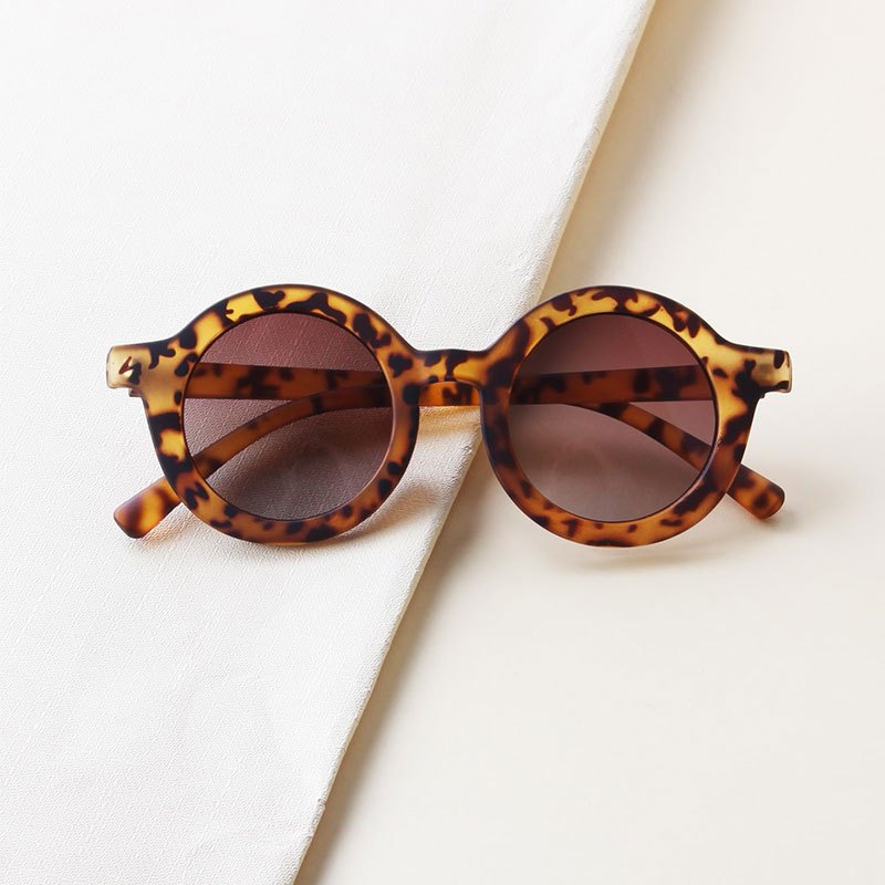 Kids Round Frame Sunglasses With Case