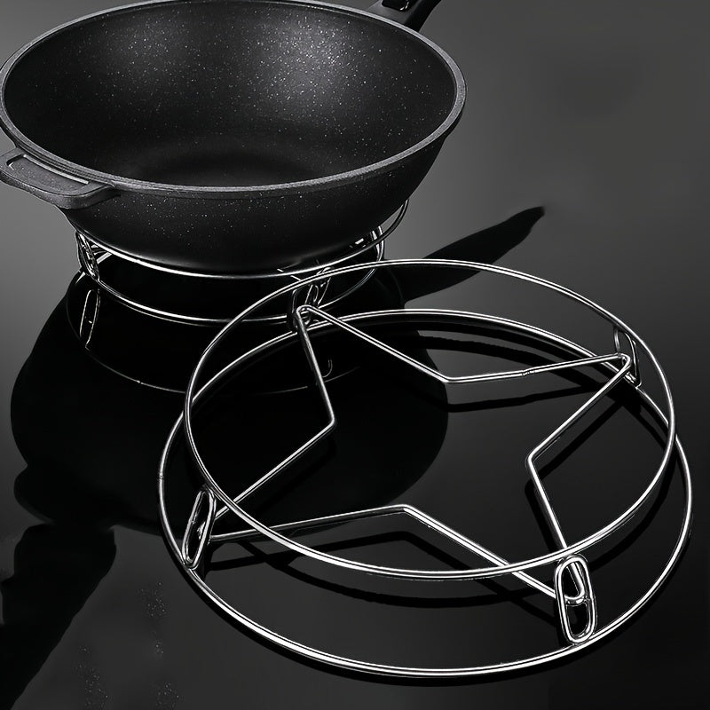 Stainless Steel Pot Rack Kitchen Storage Thickened Insulation Support