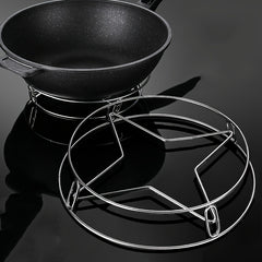 Stainless Steel Pot Rack Kitchen Storage Thickened Insulation Support