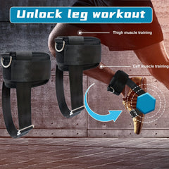Adjustable Ankle Weights Strap For Cable Machine Dumbbell Attachment