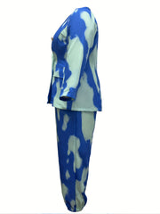 Tie Dye Blazer & Jogger Pants Set