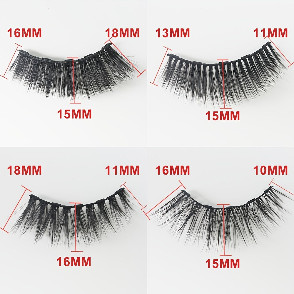 Magnetic Eyelash Set Magnetic Eyeliner Natural Fluffy Curly 7 Pairs