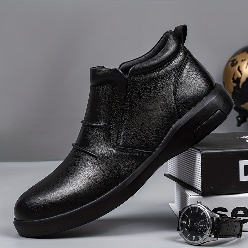 Men's Pointed Toe Oxford Boots Zipper Dress Shoes Formal High Top