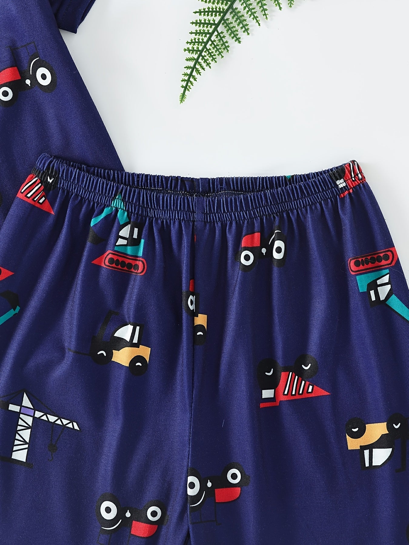 Boys Car Print T-shirt & Shorts Set for Summer