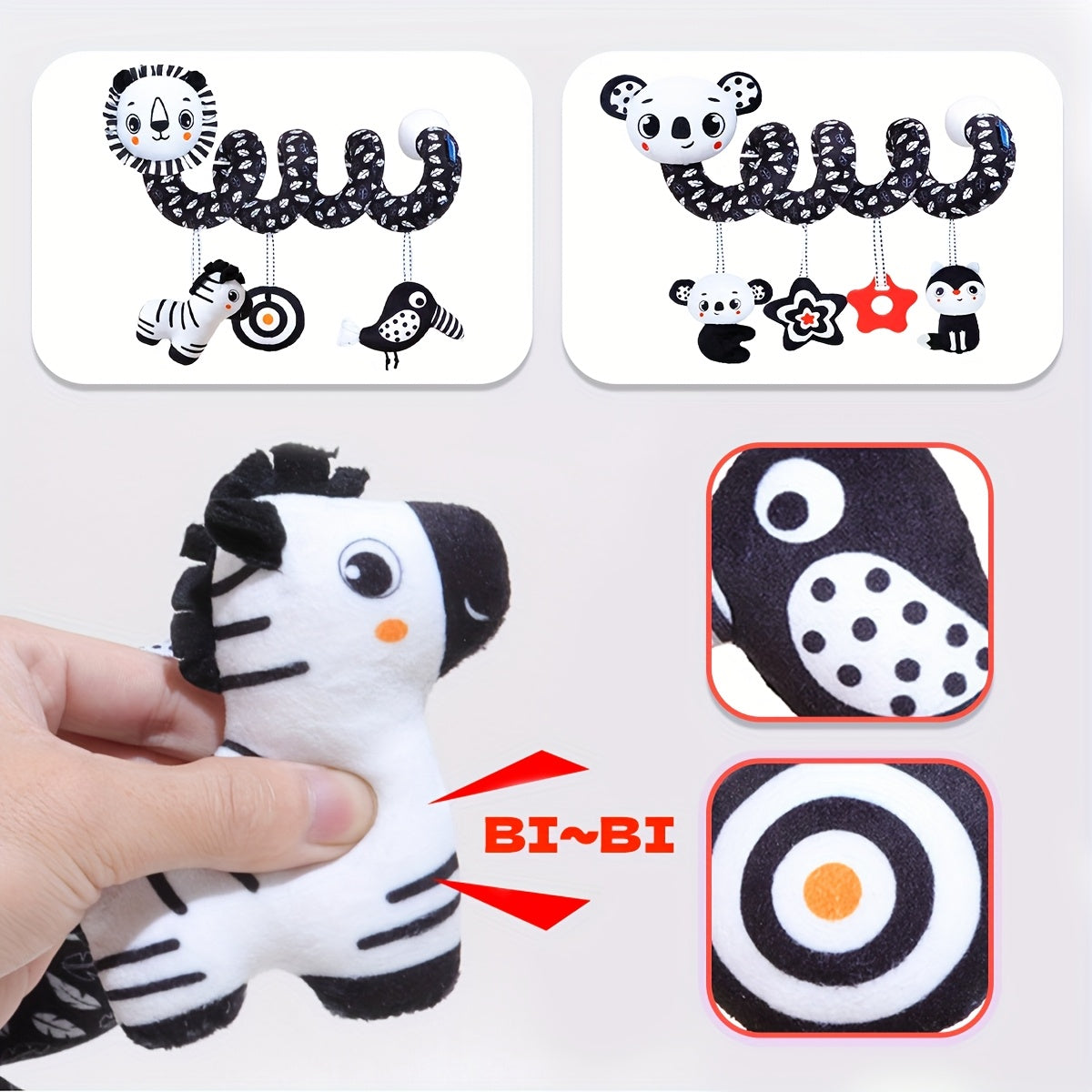 Soft Touch Baby Plush Hanging Toys for Stroller & Crib