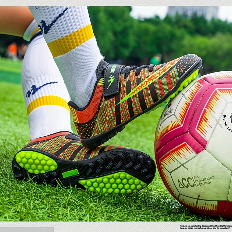 Kid's Turf Football Boots with Fastener Outdoor TF Soccer Cleats