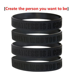 4pcs Inspirational Quote Silicone Bracelet