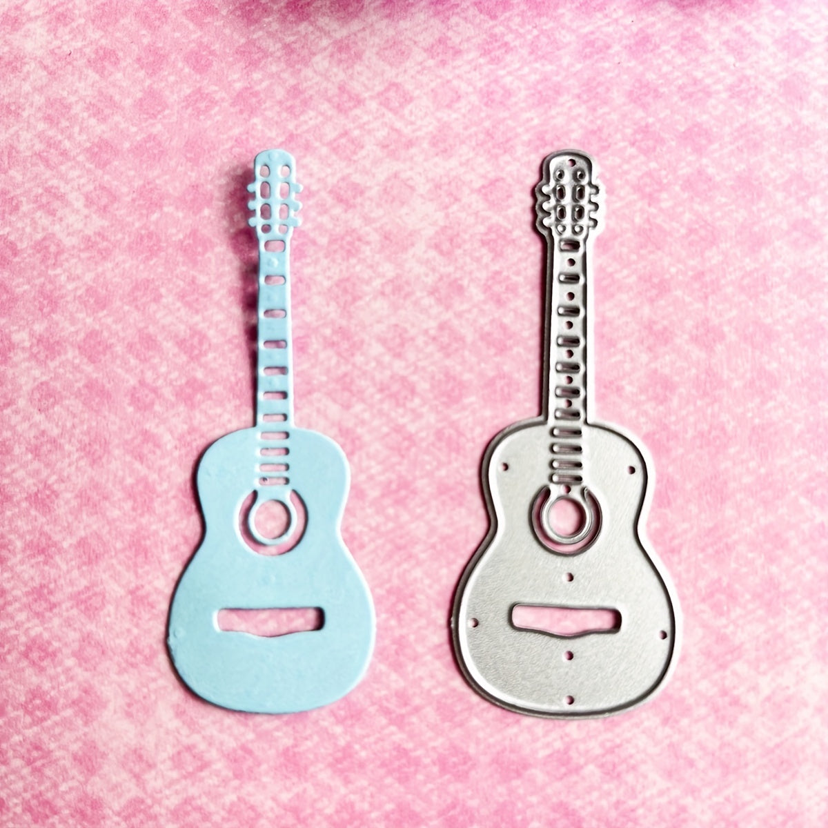 3D Guitar Paper Art Embossing Template DIY Scrapbook Album Decoration