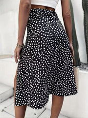 High Waist Split Skirt for Women's Casual Beach Wear