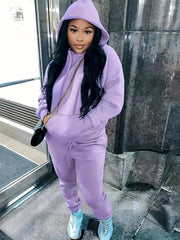 Casual Two Piece Set Hoodies & Pants Outfit