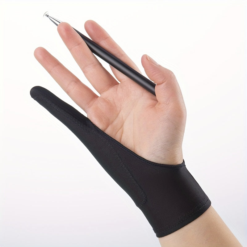1pc Drawing Glove for Digital Drawing Tablet Two Finger Protective Gloves