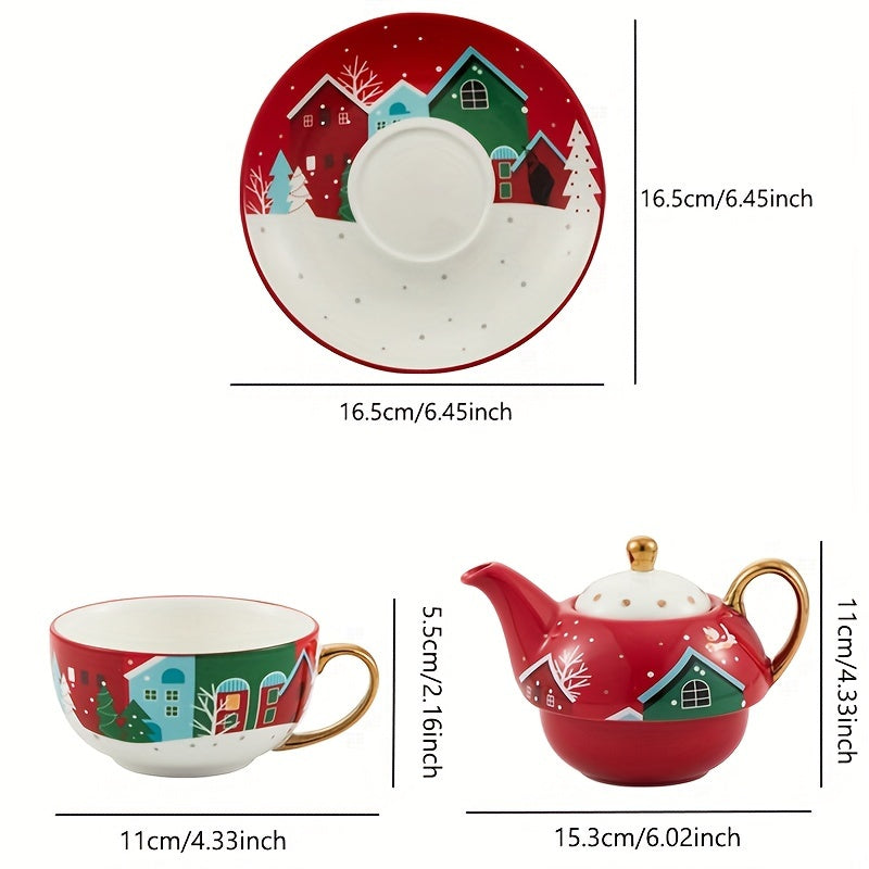 Christmas Ceramic Water Kettle Cup Set - Gift for Men Women