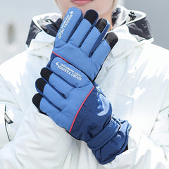 Men's Warm Waterproof Fleece Gloves for Outdoor Activities