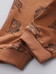 Boys Print Crew Neck Sweatshirt Trousers Set