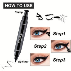 Double Head Eyeliner Eye Stamp Pen Cat Eye Liquid Stamp Wing Shapes Eyeliner Pen